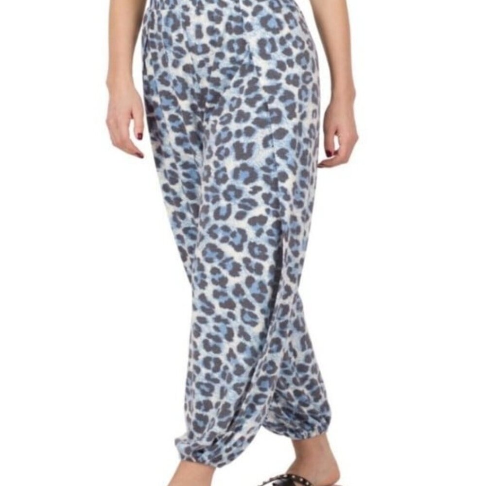 Zenana Leopard Print Jogger Pants